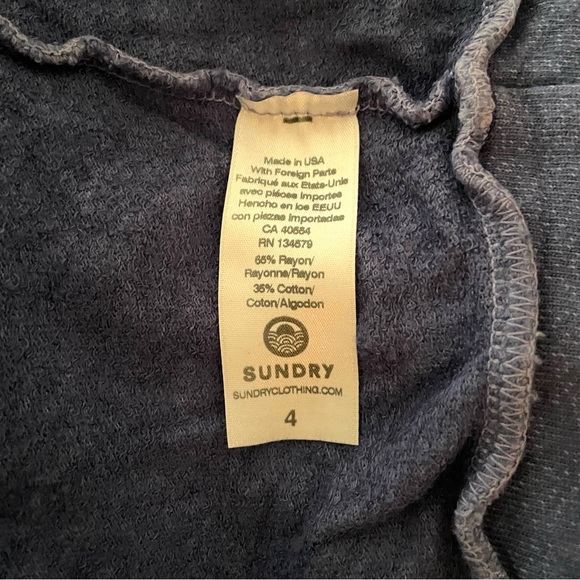 Anthropologie Sundry Women’s Hoodie Size XL Blue Los Angeles New York Paris - Picture 7 of 8